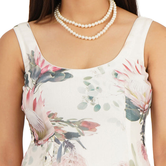 Floral Digital Printed Georgette Short Kurti with Circle Sharara Set for Women